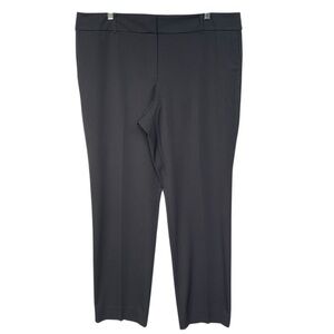 Ann Taylor Modern Fit Pant Women SIze 14 Gray Straight Leg Ankle Trousers Career